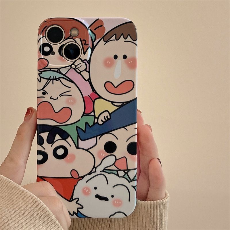 Ốp Điện Thoại Cứng Họa Tiết Hoạt Hình Shin-Chan Dễ Thương Chống Sốc Cho Apple iPhone1312 14Pro Max 11 7BFL