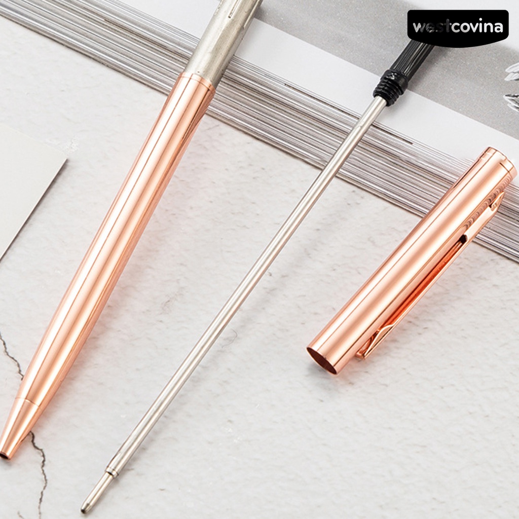 [COD]♪Bút Bi Mực Đen Có Đầu Lăn Kim Loại Tiện Dụng Cho Học Sinh / Văn Phòng