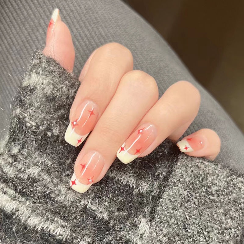 Set 6 Tấm Sticker Dán Móng Màu Đen Kiểu Pháp