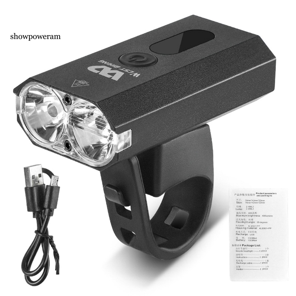 1 Bộ Đèn Pha Xe Đạp Bằng Hợp Kim Nhôm Đa Năng Kèm Còi Tiện Dụng