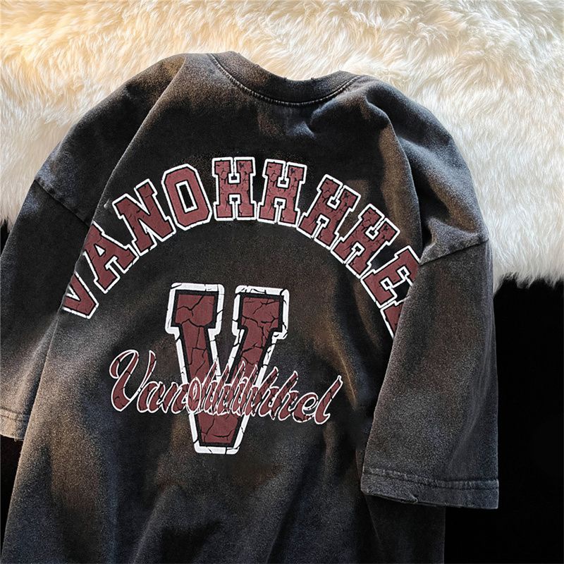 Áo Thun Nam Tay Ngắn Dáng Rộng Phong Cách Mùa Hè Cá Tính