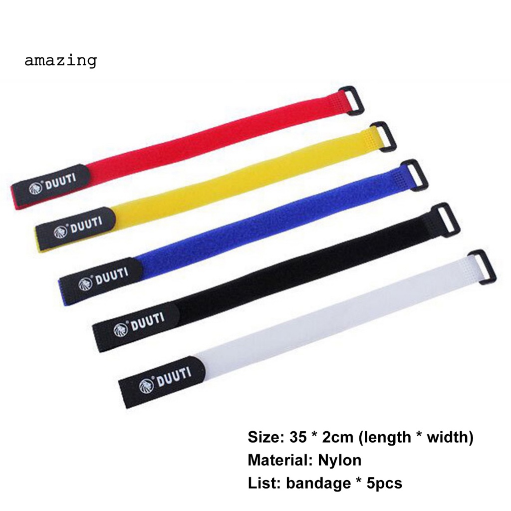 Set 5 Dây Buộc Đồ Bản Rộng Bằng Nylon Chống Mòn Tiện Dụng Khi Đi Xe Đạp