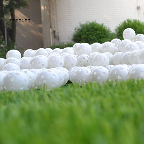 Set 6 Quả Bóng Golf Cao Su Đàn Hồi Có Lỗ Dành Cho Người Mới Tập Chơi Trong Nhà