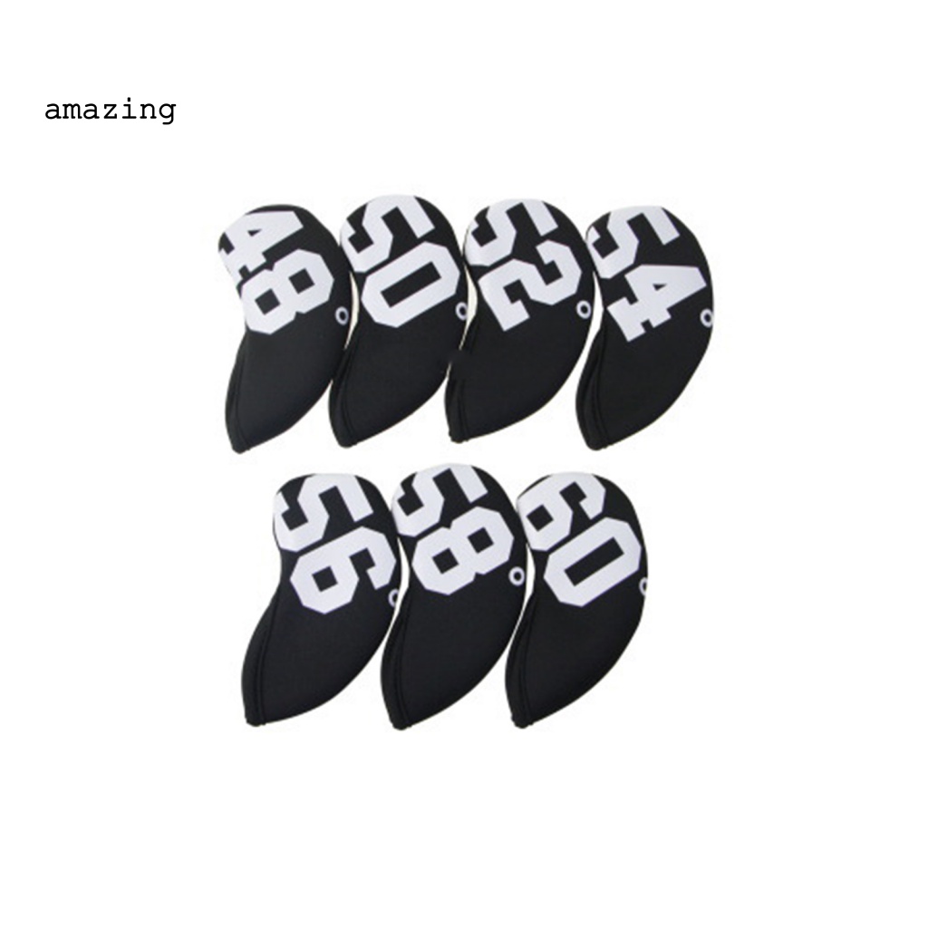 Bộ 4 / 7 Vỏ Bọc Bảo Vệ Đầu Gậy Đánh Golf 48-60 Độ In Số Màu Sắc Tươi Sáng Di Động Tiện Dụng