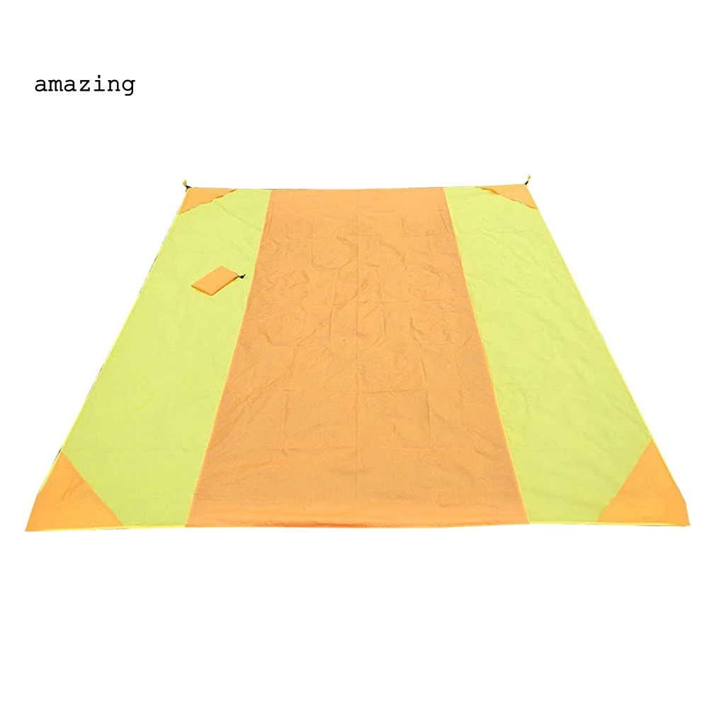Thảm Cắm Trại / Đi Biển / Dã Ngoại Chống Thấm Nước Hình Khối Màu Sắc Có Thể Gấp Gọn