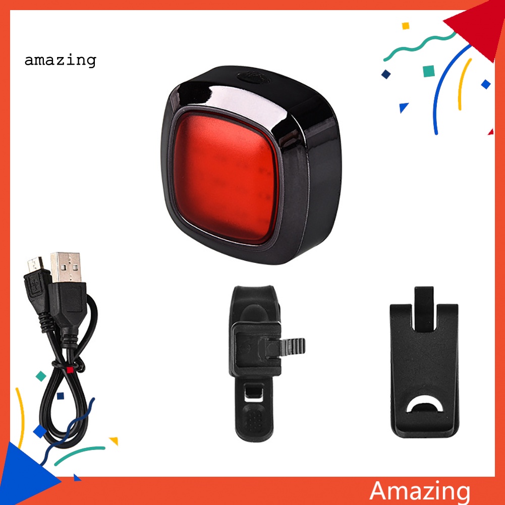 Đèn LED Cảnh Báo An Toàn Màu Đỏ Gắn Đuôi Xe Đạp Sạc USB