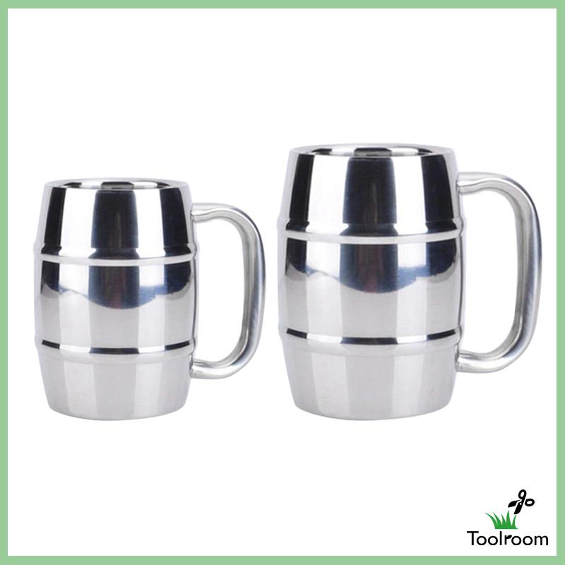 Cốc Uống Trà Cà Phê Hai Lớp Bằng Thép Không Gỉ 300ml