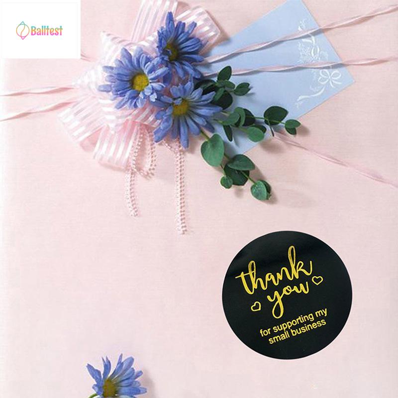 💜500 nhãn dán Sticker cảm ơn dành cho shop bán hàng, size 2.5cm. Chỉ việc gỡ ra dán. Có loại ép kim rất đẹp