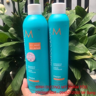 Gôm xịt giữ nếp tóc linh hoạt Moroccanoil Finish Luminous 330ml (2026)