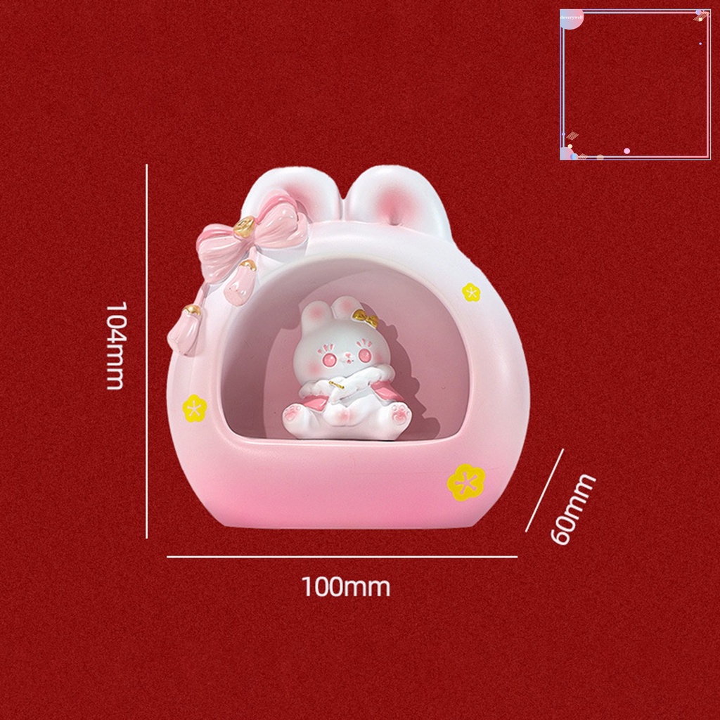 [DDJ] Đèn Ngủ Để Bàn Bằng Nhựa Resin Mềm Tiết Kiệm Năng Lượng Hình Thỏ Hoạt Hình 3D Trang Trí Nhà Cửa