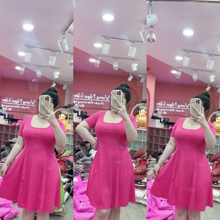 60-90KG ĐẦM CỔ VUÔNG THUN GÂN MÃ 115 BIGSIZE VƯƠNG NGỌC HÂN