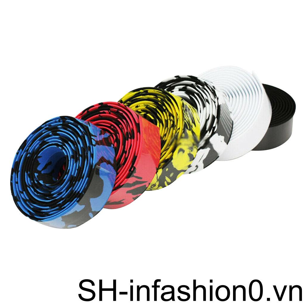 1 Cặp Băng Quấn Tay Lái Xe Đạp Bằng Cao Su Chống Trượt Chống Ẩm Thời Trang