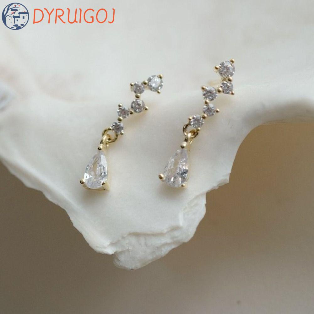 Khuyên Tai Hình Giọt Nước / Vuông Đơn Giản Phong Cách Hàn Quốc