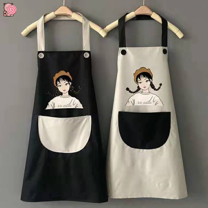 Tạp Dề Nấu Ăn Chống Thấm Nước Và Dầu Họa Tiết Dễ Thương Cho Nữ HSU