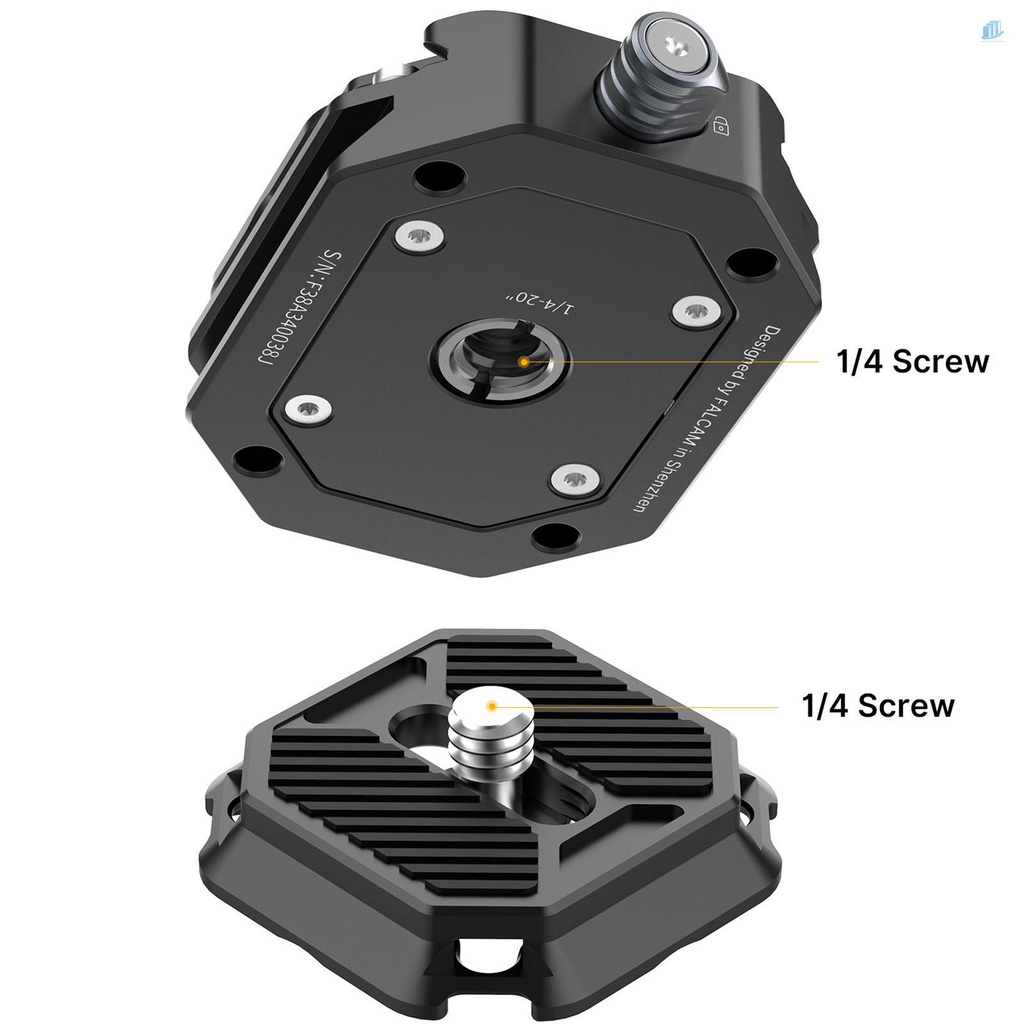 Đế Tháo Lắp Nhanh FALCAM F38 Bằng Hợp Kim Nhôm Cho Tripod Đầu Tải Trọng Tối Đa 15kg