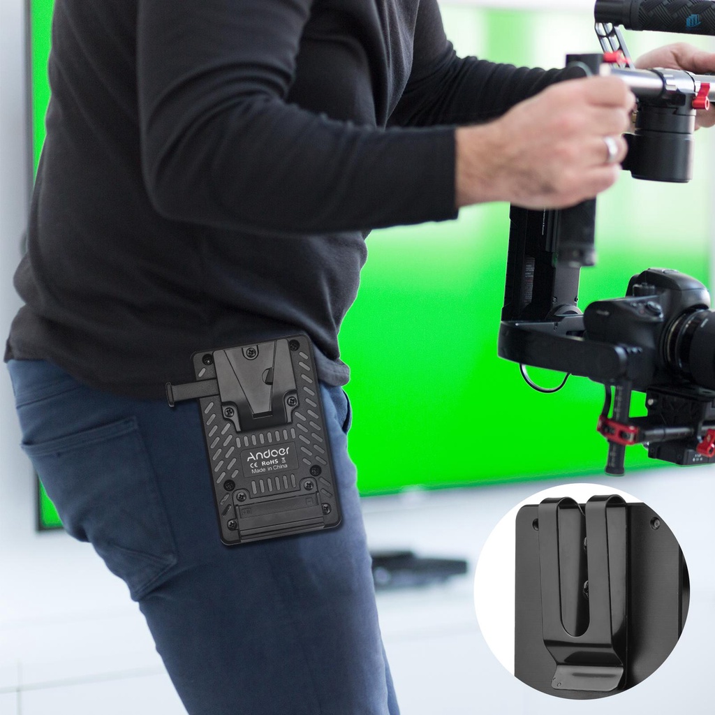 Bộ Chuyển Đổi Nguồn Điện Chữ V Mini Andoer Kèm Kẹp Thắt Lưng