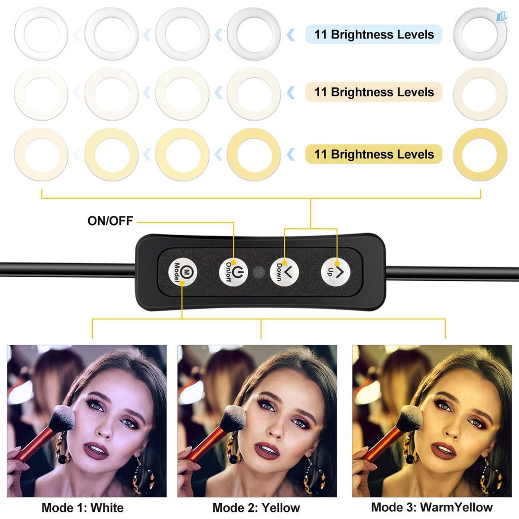 Vòng Đèn LED Tròn 6 Inch / 16cm Có Thể Điều Chỉnh Độ Sáng Với Giá Đỡ Ba Chân Hình Chữ V Cho Chụp Ảnh Chân Dung