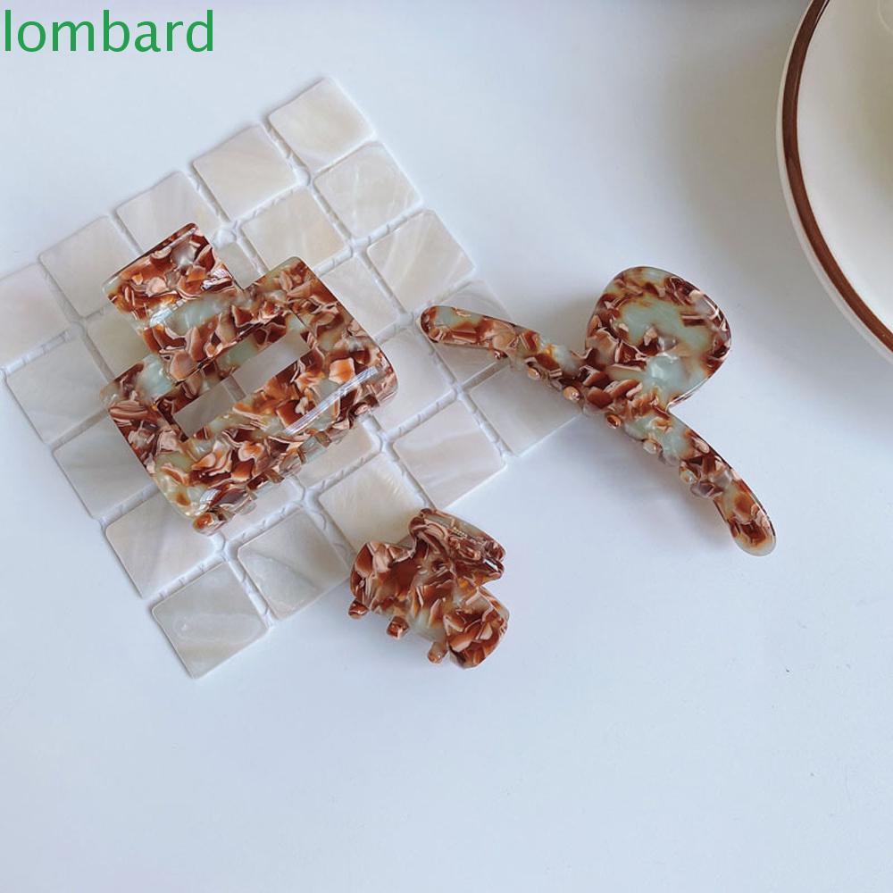 Kẹp Tóc Càng Cua Họa Tiết Hình Học Cỡ Lớn Phong Cách Retro Cho Nữ