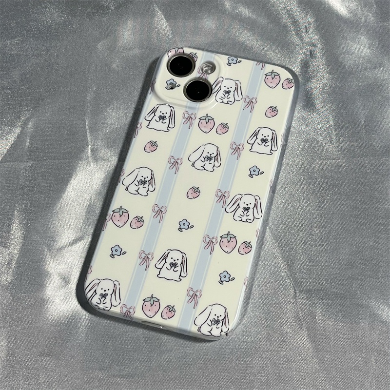 Ốp Điện Thoại Cứng Hình Thỏ Và Hoa Dễ Thương Cho Iphone 7 11 xsiPhone12 13 8 Iphone14 XRGK