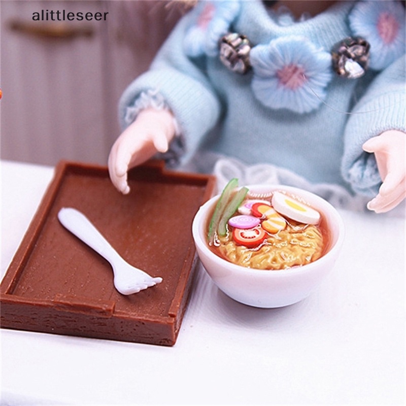 1 Bộ Chén Ăn Mì Ăn Liền Mini Tỷ Lệ 1: 12 Dùng Trang Trí Nhà Búp Bê