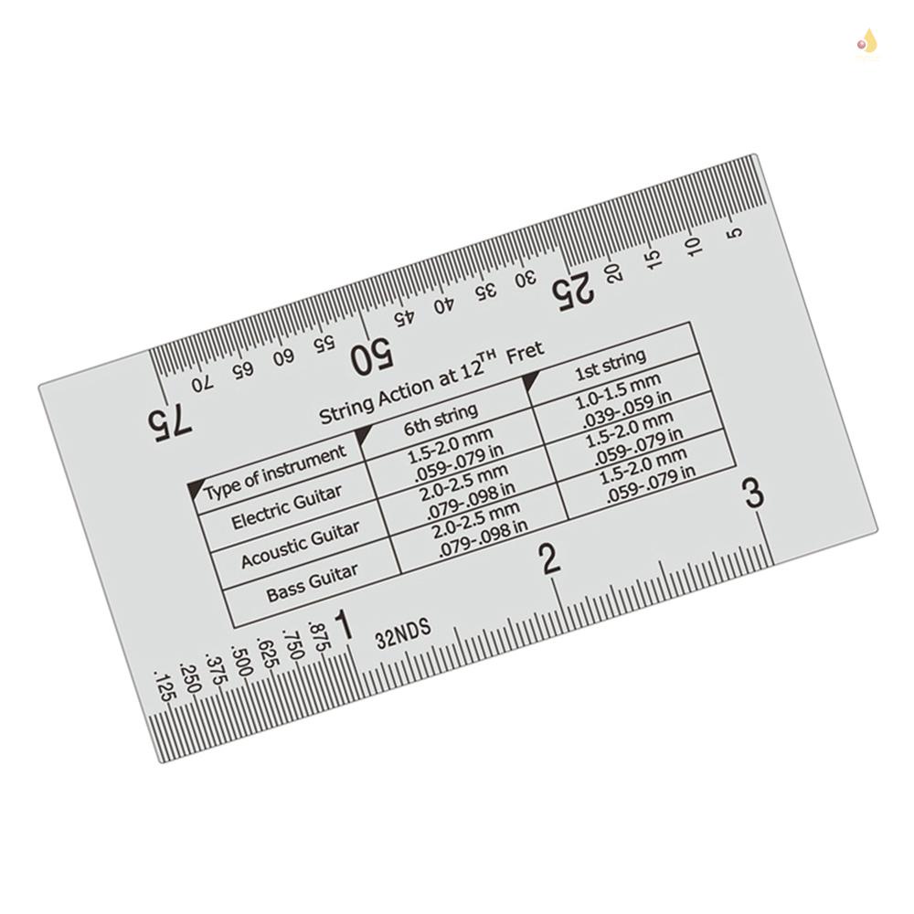 Thước Đo Dây Đàn Ghi Ta Bằng Thép Không Gỉ 89 * 51mm Chuyên Dụng