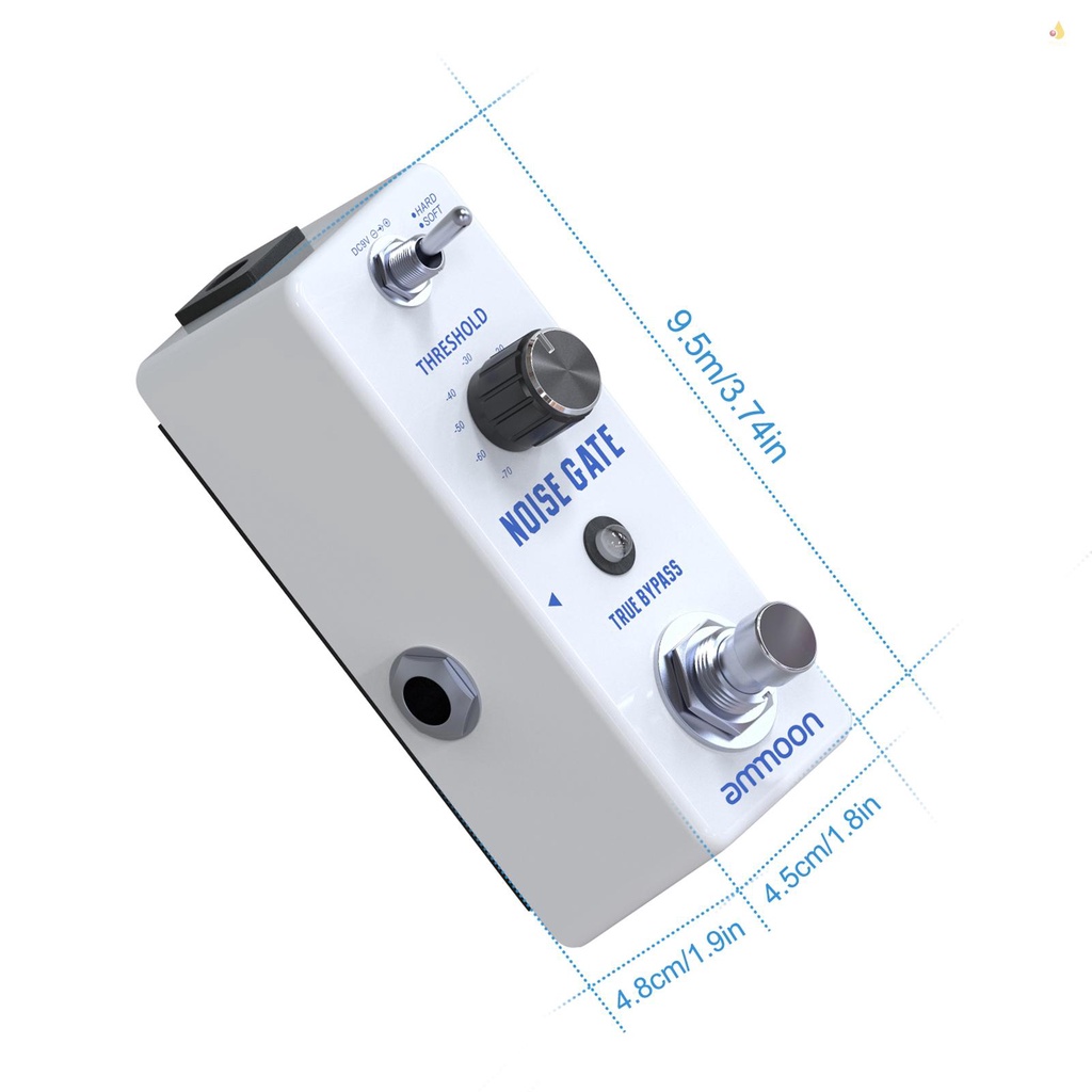 Bàn Đạp Tạo Hiệu Ứng Tiếng Ồn ammoon 2 Chế Độ (Cứng / Mềm) Vỏ Kim Loại Cho Guitar Điện Bass