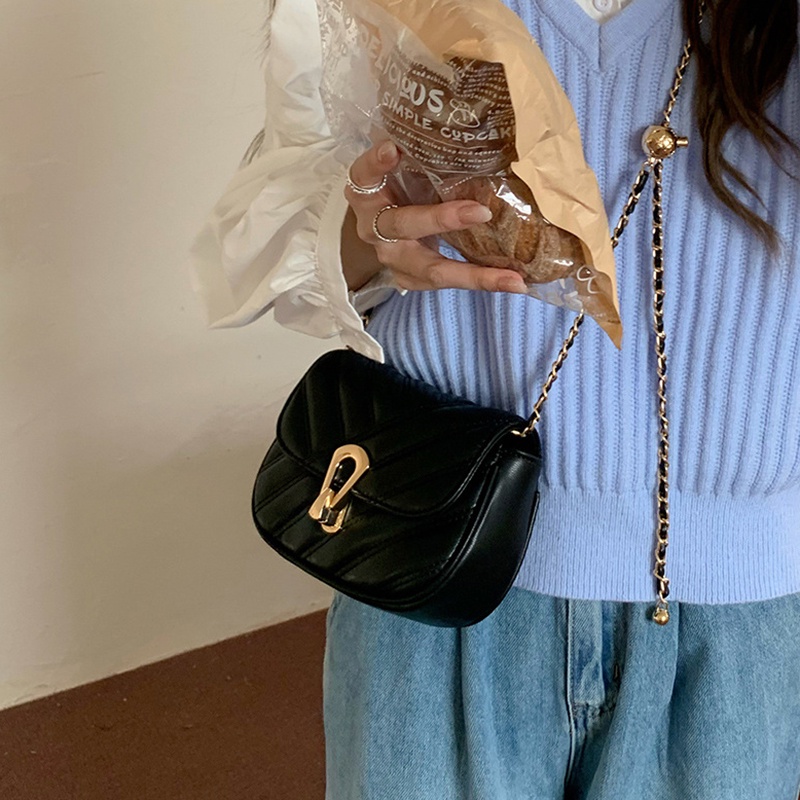 Ielgy Túi Xách Đeo Vai Phối Dây Xích Hình Thoi Nhỏ Phong Cách niche Chất Lượng Cao Cho Nữ