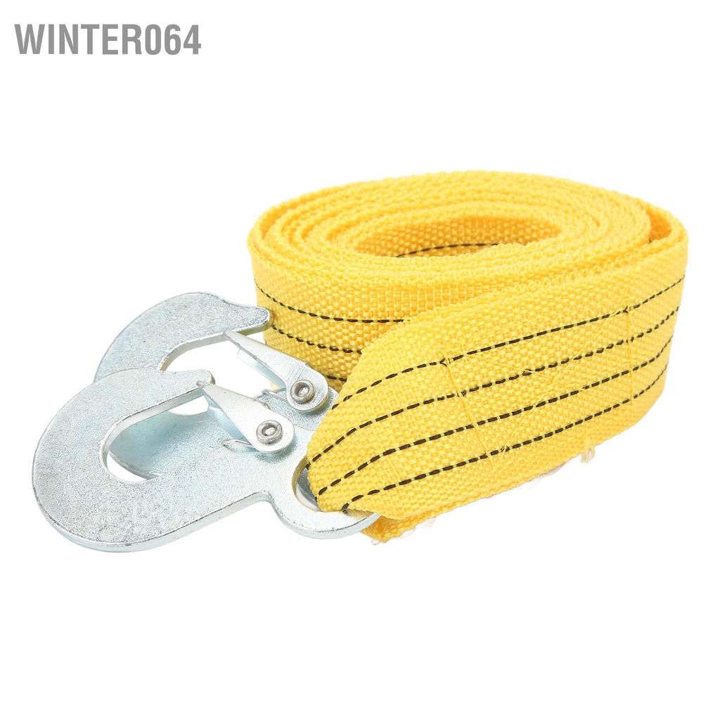 Winter064 Dây đai kéo ô tô 4m 3T có móc Thép Polypropylene cường độ cao cho xe tải rơ moóc khẩn cấp