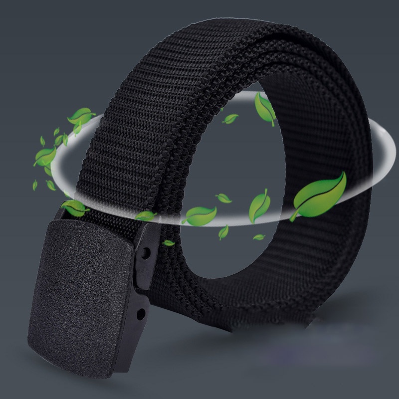 TIDE BEAR Thắt Lưng Bằng Vải nylon Dệt Không Từ Tính Không Kim Loại Không Gây Kích Ứng Phong Cách Quân Đội Cho Nam