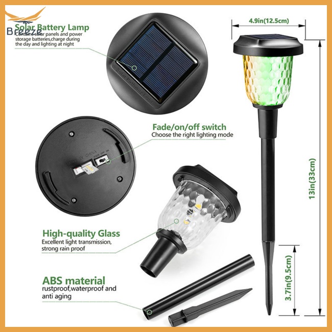 Đèn Led Ip65 Chống Thấm Nước Sử Dụng Năng Lượng Mặt Trời Trang Trí Sân Vườn