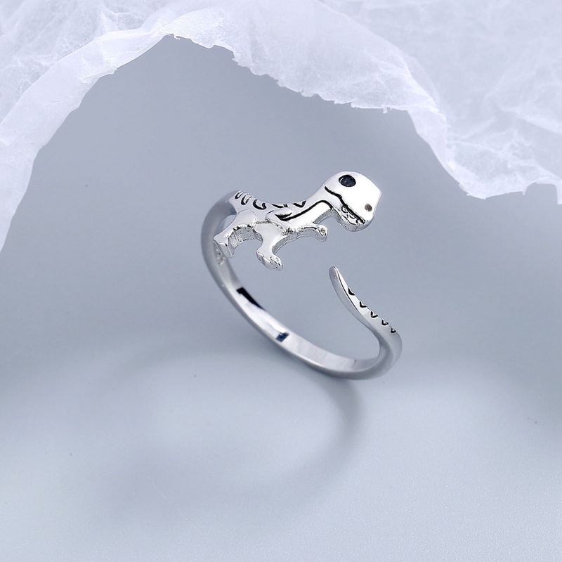 Nhẫn Hở Unisex Hình Khủng Long Dễ Thương Sáng Tạo Có Thể Điều Chỉnh