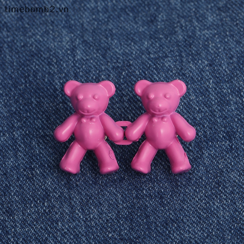 1 Cặp Nút Thắt Lưng Quần Jean Không Cần Đóng Đinh Có Thể Tháo Rời