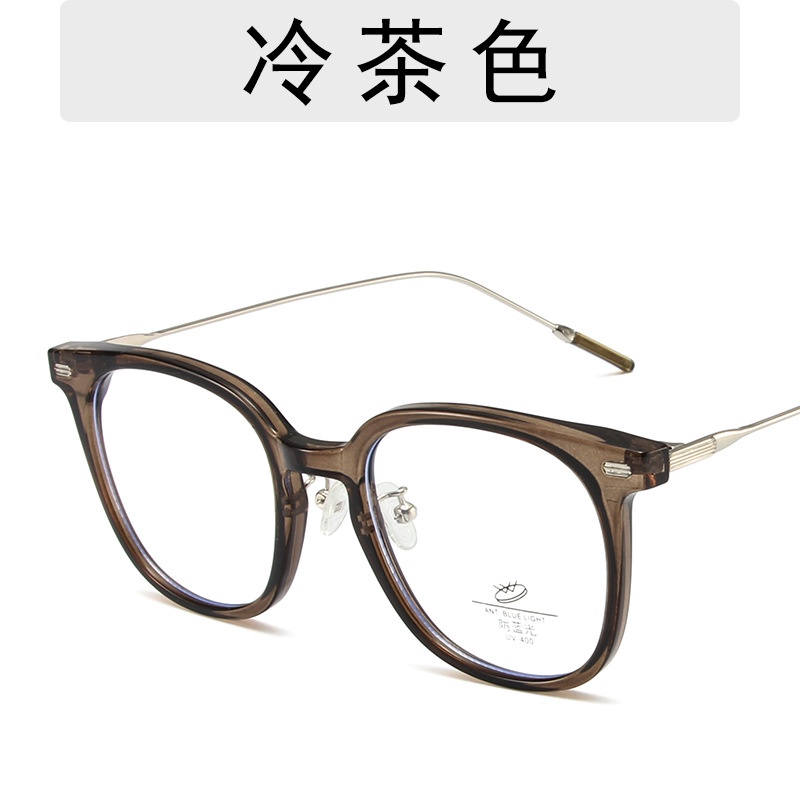 Mắt Kính Gọng Lớn Chống Ánh Sáng Xanh Phong Cách Retro Thời Trang Cho Bare Face