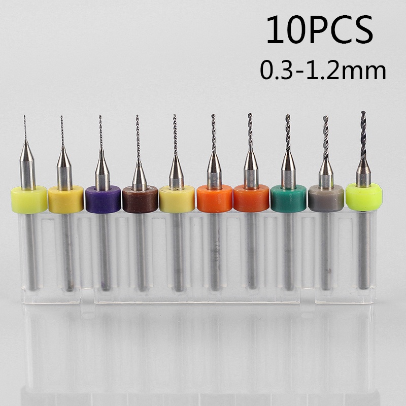 Set 10 Mũi Khoan PCB 0.3mm-1.2 mm Siêu Bền Chuyên Dụng