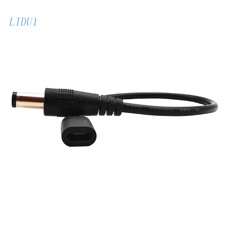 Dây Cáp LIDU1 5Pin Micro USB Cái 5V DC 5.5x2.5mm Đực 22AWG - Dây Đồng 20CM / 7.87in Hỗ Trợ 5.5x2.1m
