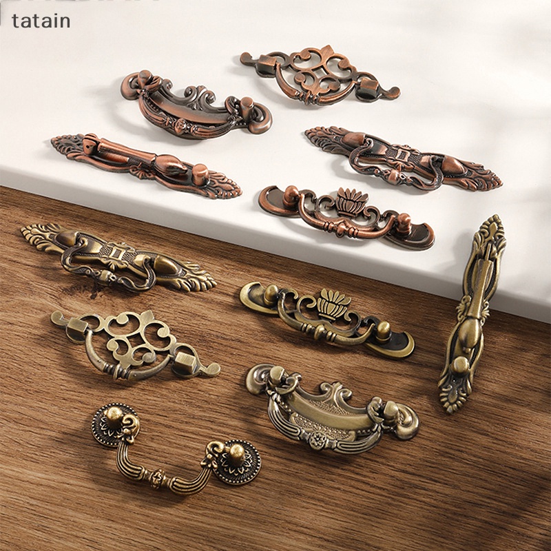 Tatain Tay Nắm Ngăn Kéo Tủ Bằng Hợp Kim Kẽm Màu Đỏ / Xanh Lá Cổ Điển Châu Âu Thời Trang Cổ Điển Cho Nhà Bếp VN