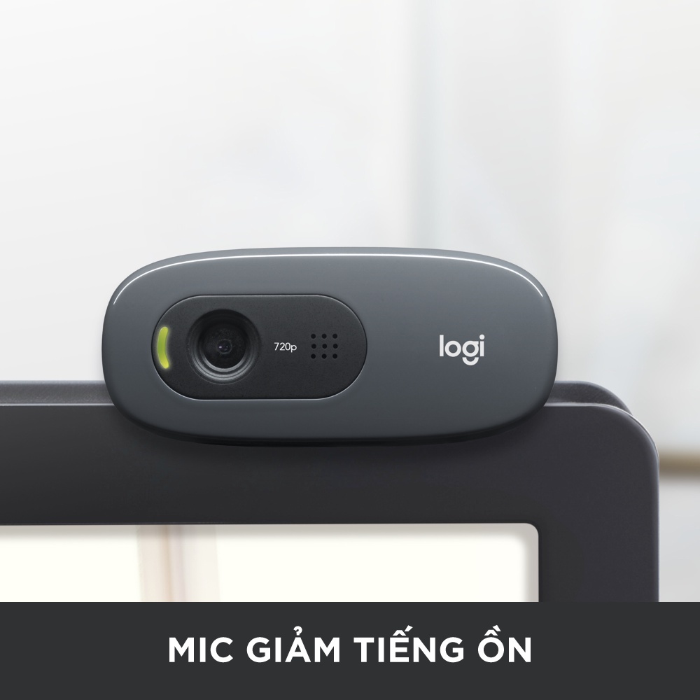 [Mới nguyên hộp ] Webcam Logitech C270 720p HD - Góc cam 55o, mic giảm ồn, tự chỉnh sáng, chụp ảnh 3MB - Bảo hành