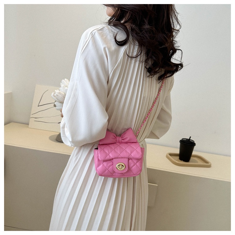 Túi Đeo Chéo Da PU Hình Vuông Họa Tiết Kẻ Sọc Đơn Giản Thời Trang Dành Cho Nữ