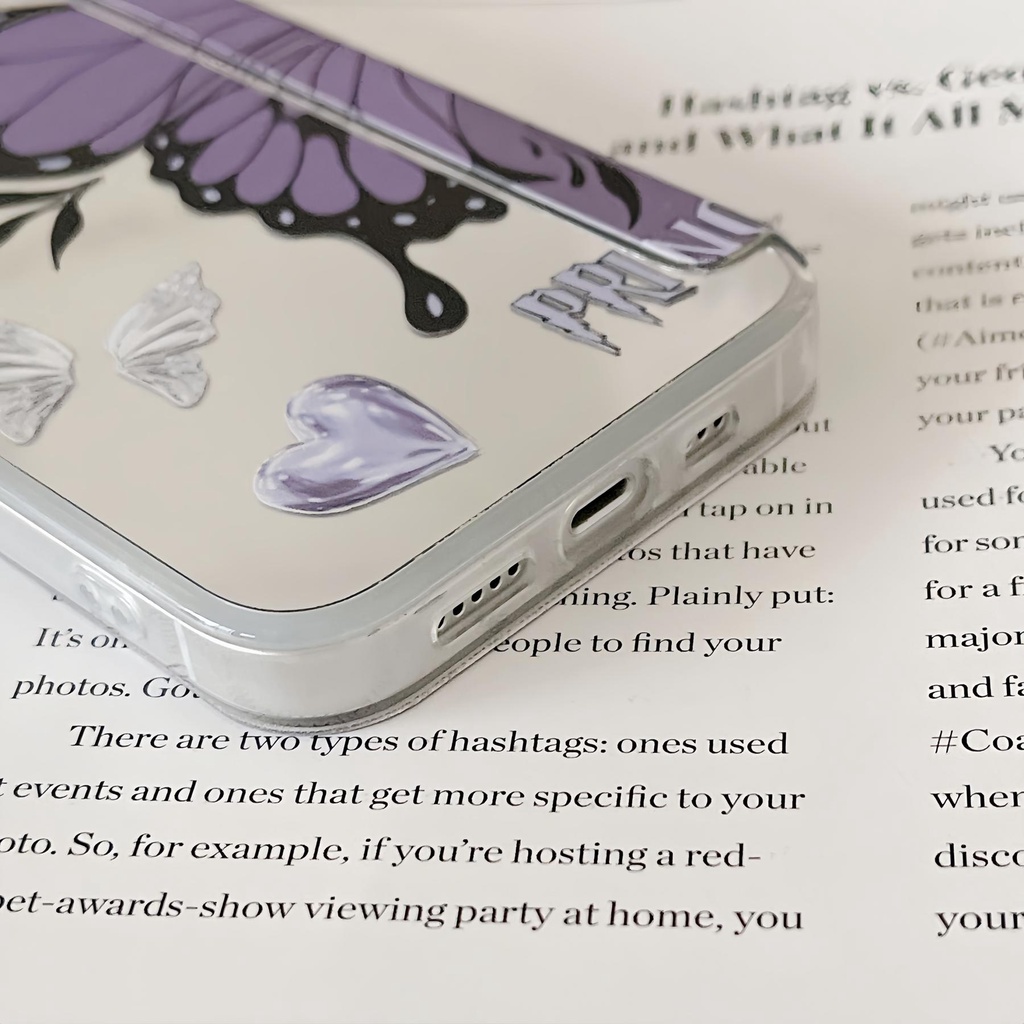 Ốp Điện Thoại Silicon tpu Mềm Trong Suốt Chống Sốc In Họa Tiết Bươm Bướm Dành Cho iPhone 14 13 12 11 PRO MAX