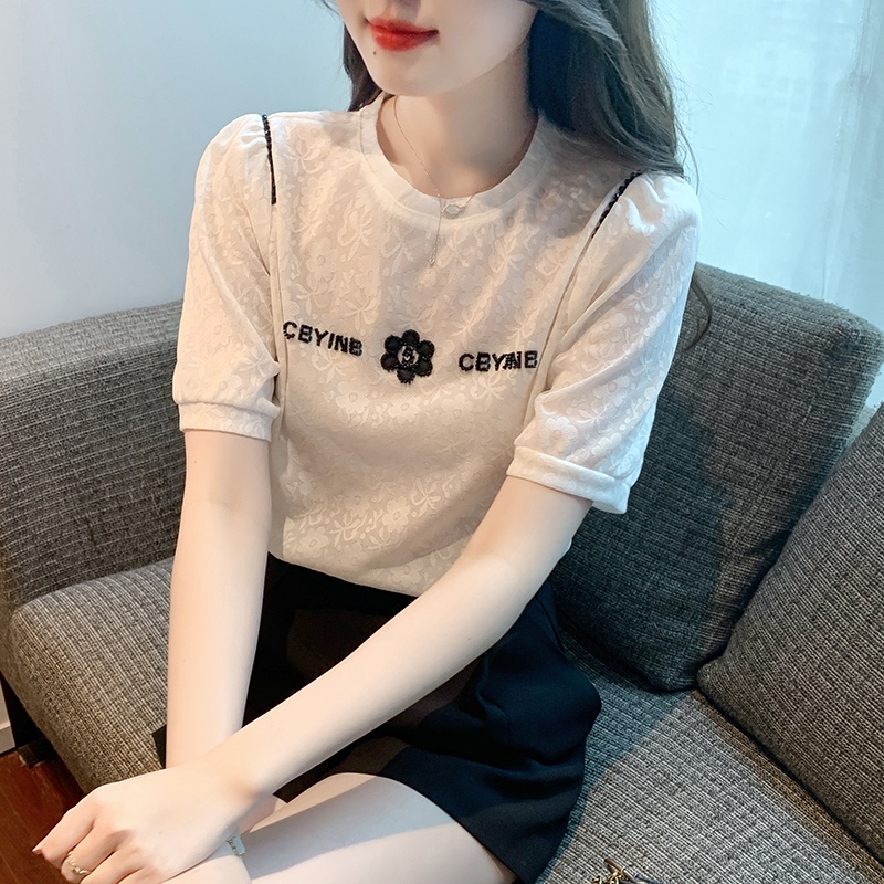 Áo Sweater Dệt Kim Đính Hạt Ba Chiều Thủ Công Nặng Thiết Kế Rỗng Đa Chiều Thời Trang Mùa Thu Cho Nữ