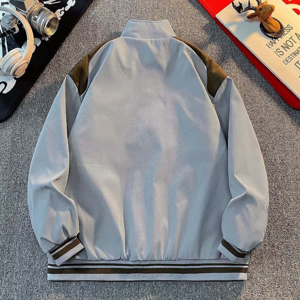 Áo Khoác Bóng Chày Dáng Rộng Phong Cách Đường Phố Mỹ Thời Trang Xuân Thu Cá Tính Cho Nam