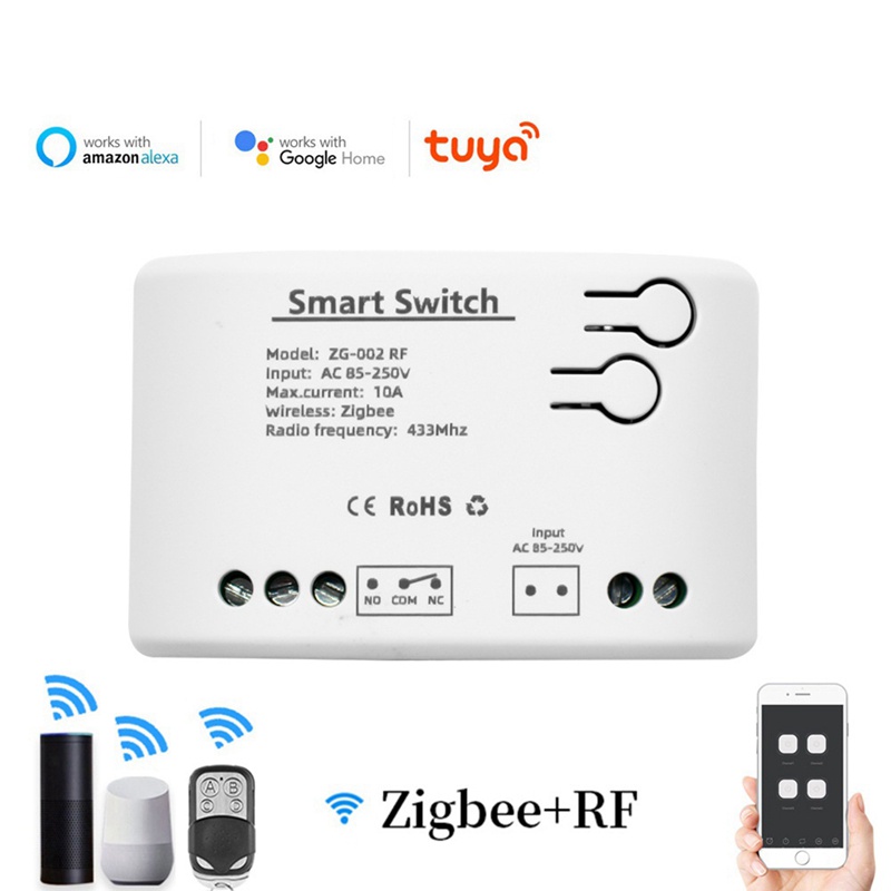Mô Đun Rơ Le 1CH 5V AC 85-250V ZigBee 433MHz Tự Lắp Ráp Chuyên Dụng Cho Cửa