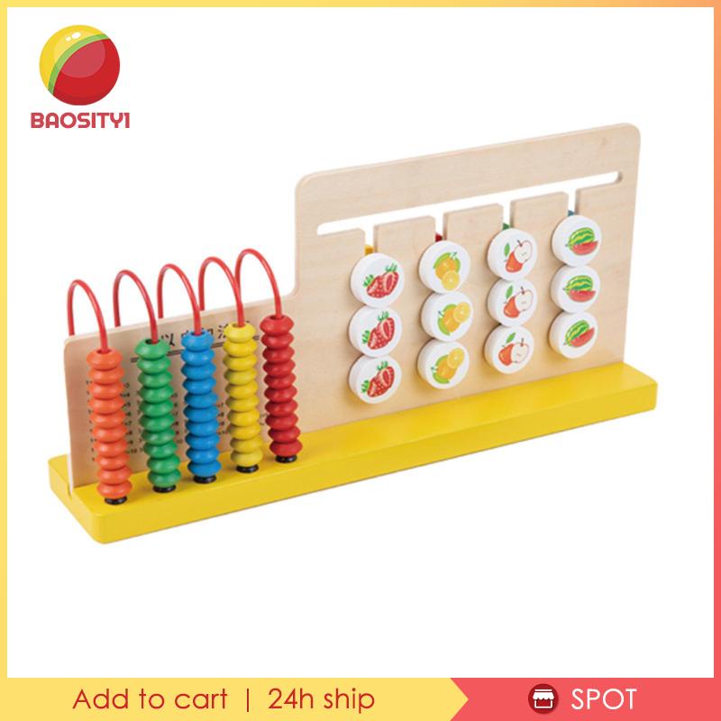 [Baosity1] Bàn Tính Gỗ Xếp Hình Đếm Hạt Rèn Luyện Trí Tuệ