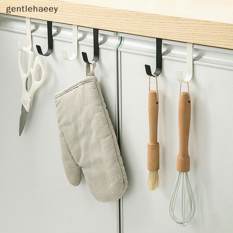 Set 2 Móc Treo Đồ Hình Chữ S Bằng Thép Không Gỉ Gắn Sau Cánh Cửa Tủ Đa Năng