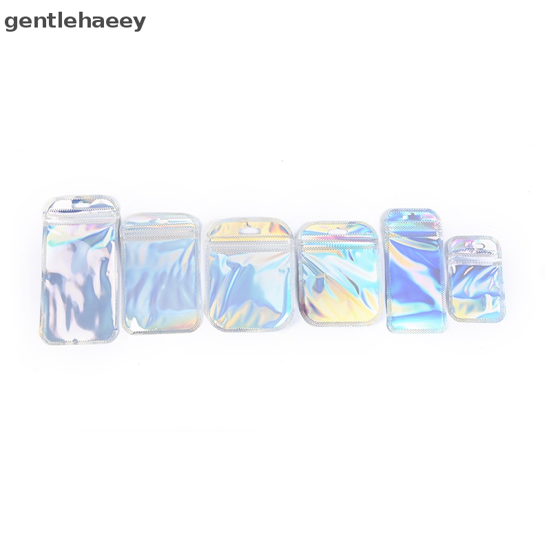 Bộ 50 Túi Zip Bằng Lá Nhôm Màu Laser Có Thể Đóng Lại Tiện Dụng