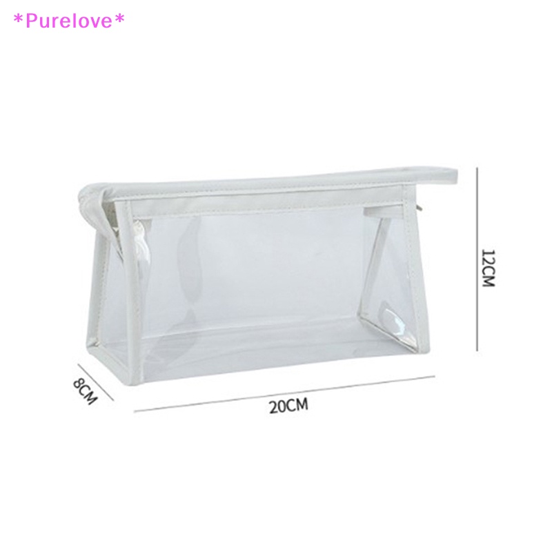 Túi Đựng Bút Trong Suốt Hình Tam Giác Chống Thấm Nước Tiện Dụng Mới