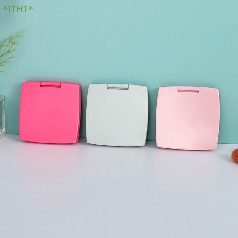 Gương Trang Điểm Hai Mặt Mini Hình Vuông Gấp Gọn Bỏ Túi Tiện Lợi Mới