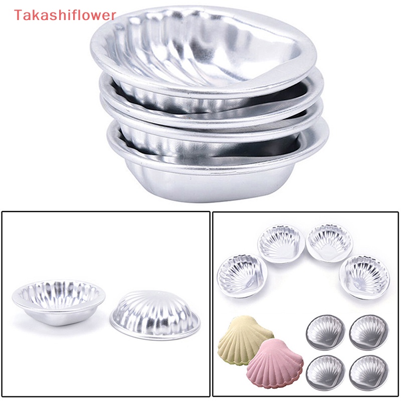 Set 5 Khuôn Làm Bánh Thủ Công Bằng Hợp Kim Nhôm Hình Vỏ Sò
