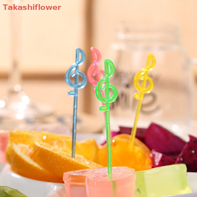 Set 50 / 100 Nĩa Ăn Trái Cây Họa Tiết Hoạt Hình Dễ Thương Cho Bé