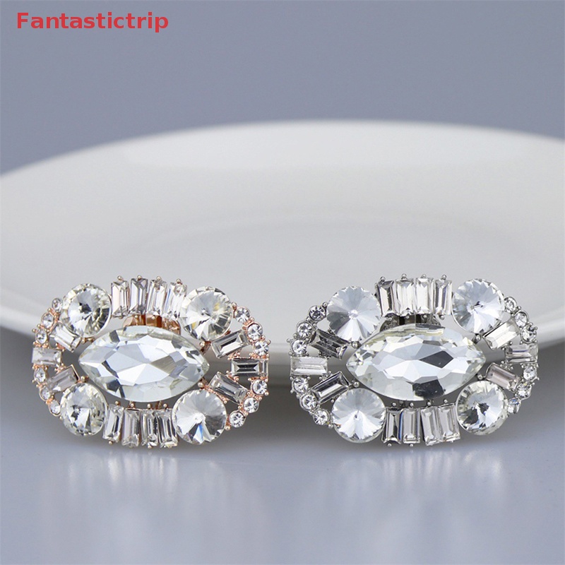 [Fantastictrip] Kẹp Giày Đính Đá Pha Lê Lấp Lánh Đơn Giản Dành Cho Nữ Mới